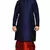 Men's Nevy Blue Kurta Red Dhoti