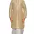 Men's Coffee Color Double Tone Silk Kurta White Dhoti