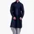 Men's Navy Blue kurta Sliver Dhoti