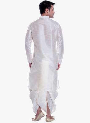 Men's Cream kurta Cream Dhoti 2