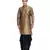 Men's Coper Gold Kurta Black Dhoti