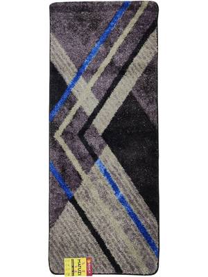 Printed Carpet Area Rug With Anti Slip Backing  1pc 2 X 5 Ft (matuzi) geo lines greyblue 2