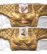 Bieth Women Cotton Silk Gold Diamond Handwork & Embroidery Coding Work Stitched Blouse