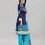 Nevy Blue Printed Crepe Unstitched Women'S Dress Material