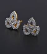 White pearl earrings