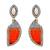 Red pearl earrings