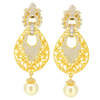 White pearl earrings 1