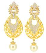 White pearl earrings