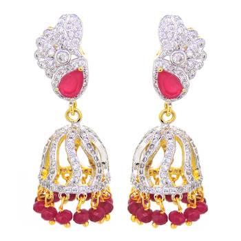 Red pearl earrings 1