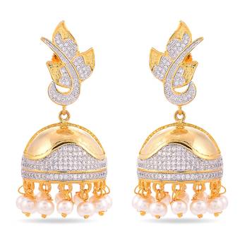 White pearl earrings 1
