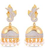 White pearl earrings