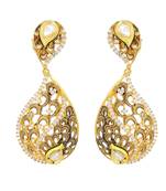 White pearl earrings