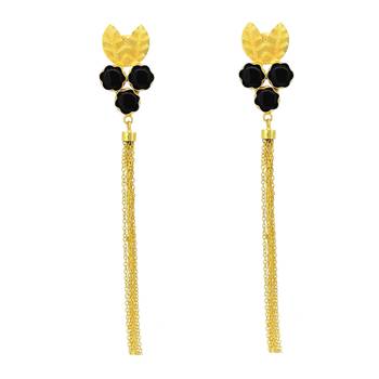 Black pearl earrings 1