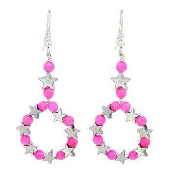 Pink pearl earrings 2