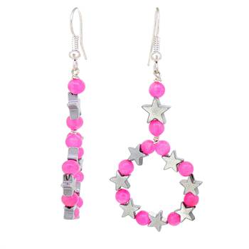 Pink pearl earrings 3