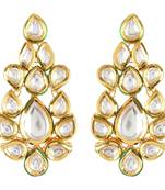 White pearl earrings