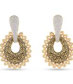 White pearl earrings