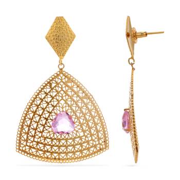 Pink pearl earrings 2