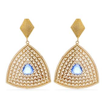 Blue pearl earrings 1