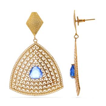 Blue pearl earrings 2