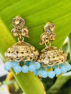 Blue zircon  earrings 2