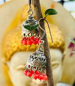 Orange zircon  earrings