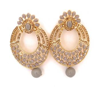 Grey zircon  earrings 1