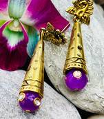 Purple zircon  earrings