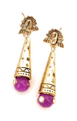 Purple zircon  earrings 3