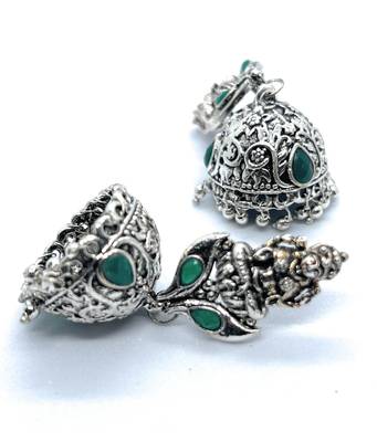 Green zircon  earrings 2