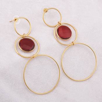 Pink pearl earrings 1