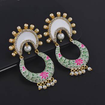 White pearl earrings 1