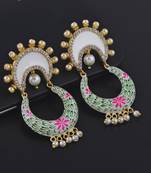 White pearl earrings