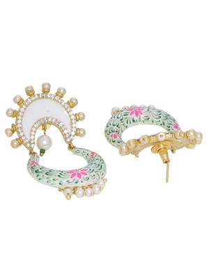 White pearl earrings 4