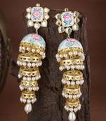 White pearl earrings