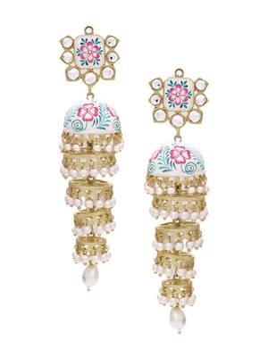 White pearl earrings 3