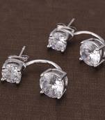 White pearl earrings