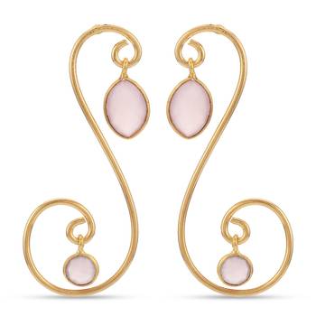 Pink pearl earrings 2