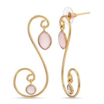 Pink pearl earrings 3