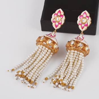 White pearl earrings 1