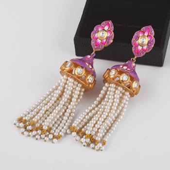 White pearl earrings 1
