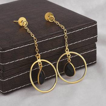 Black pearl earrings 1