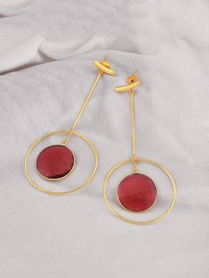 Red pearl earrings 1
