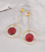 Red pearl earrings