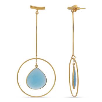 Blue pearl earrings 3