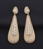 White pearl earrings