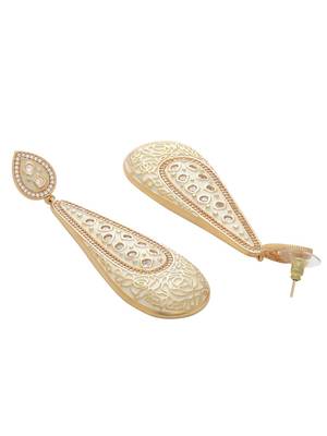 White pearl earrings 4