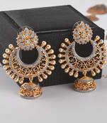 White pearl earrings