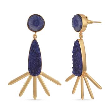Blue pearl earrings 3