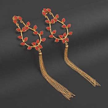 Red pearl earrings 1